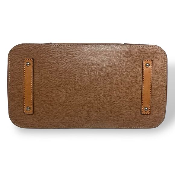 Dooney & Bourke Handbag Shoulder Bag Tote Large Tan Brown Leather Pebble Finish - Picture 7 of 16